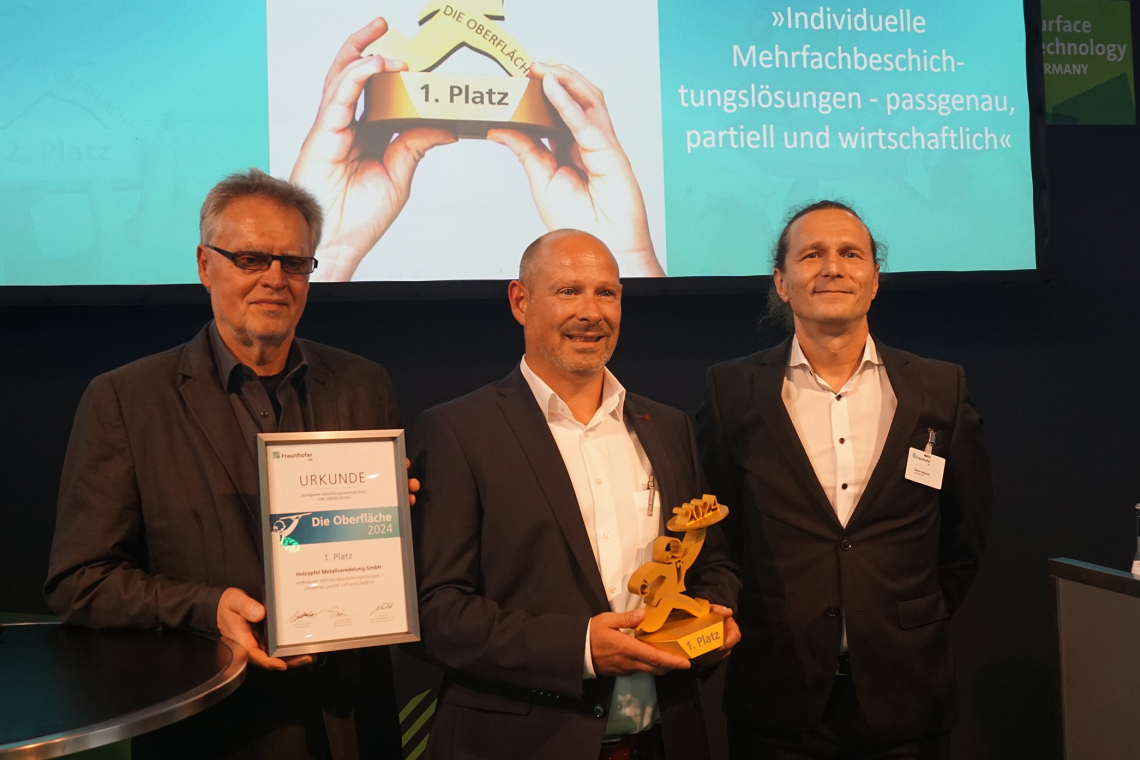 Die Oberfläche: 1. Platz geht an Holzapfel Metallveredlung