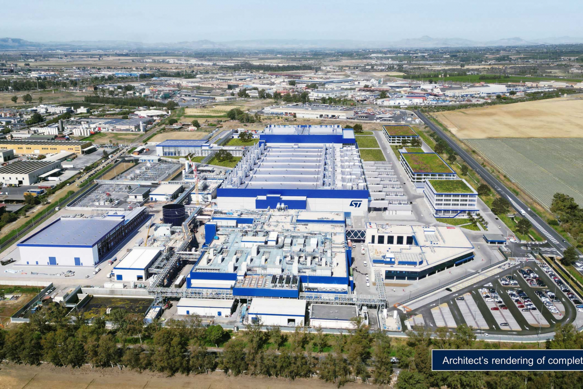 Architektonisches Rendering des Gesamtcampus (Bild: STMicroelectronics)