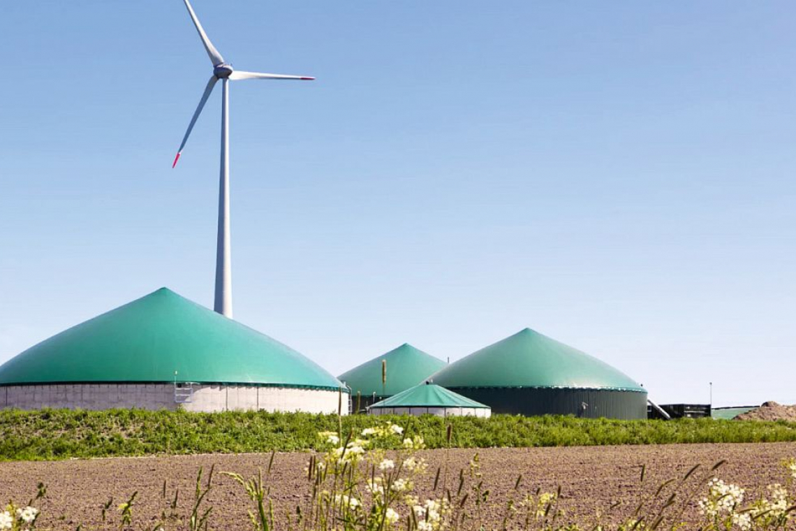 Biogas- und Windkraftanlagen speisen ins Virtuelle Kraftwerk ein - Foto: Trianel GmbH  