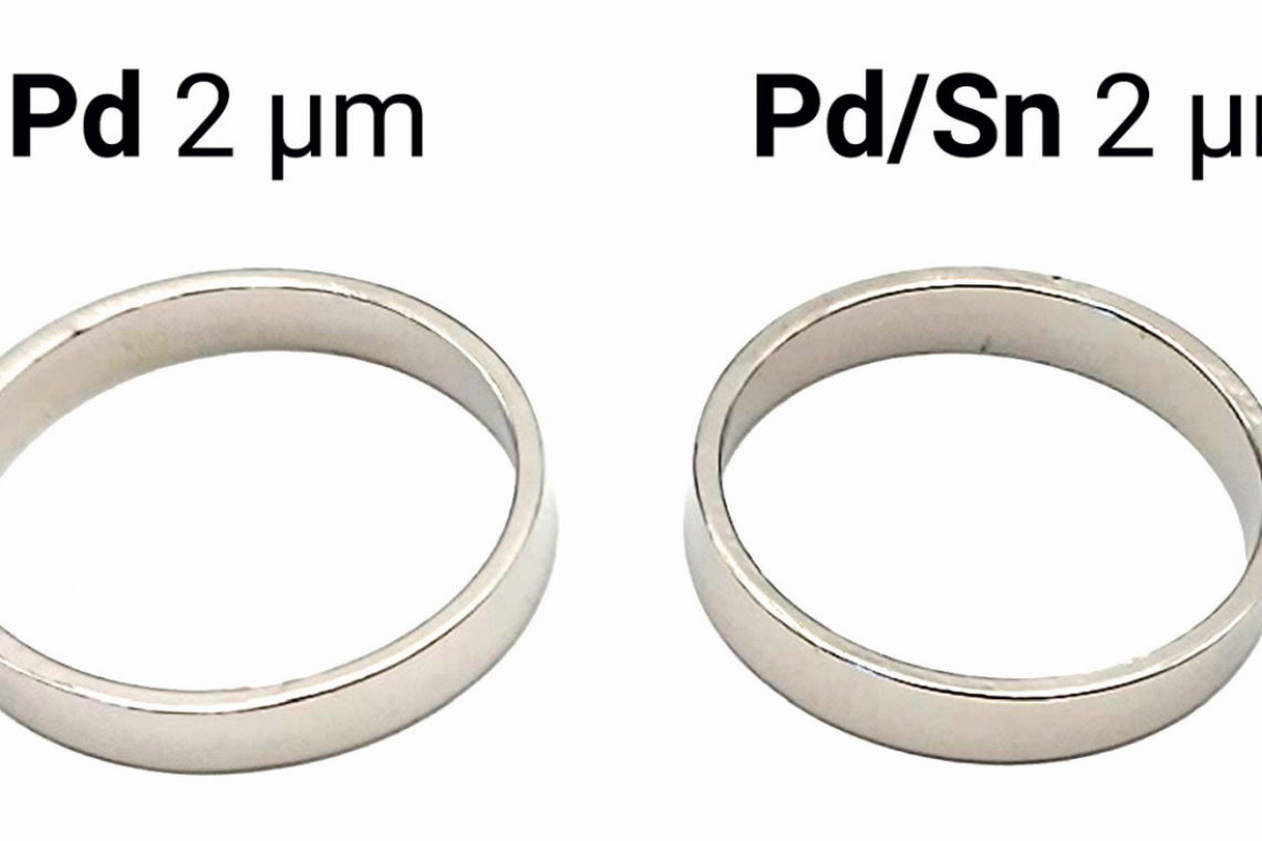 Abb. 10: Vergleich der Korrosionstests Pd und PdSn