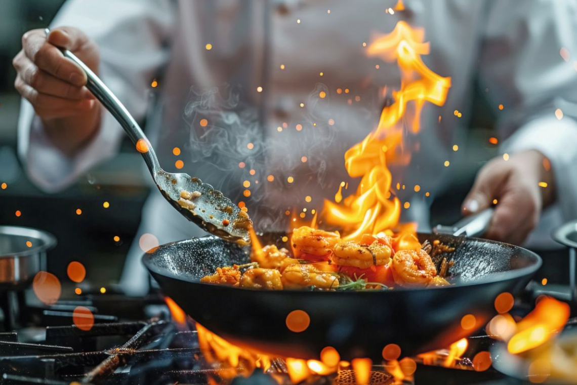 Eine Pfanne muss beim Gebrauch einiges aushalten: mechanische Einwirkung, große Hitze, große Temperaturunterschiede. In der Vergangenheit war Teflon, kurz PTFE, ein Fluorpolymer, als Antihaftbeschichtung beliebt. Eine unbedenkliche Alternative ist Plaslon (Foto: stock.adobe.com/Balica)