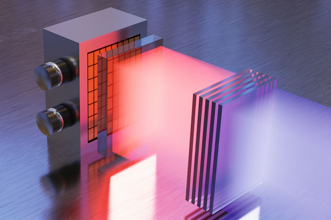 Visualisierung eines Diodenlaser-Moduls mit Strahlformung zum Pumpen von Plattenstapelverstärkern in Hochenergielasern - (Foto: Fraunhofer ILT, Aachen)
