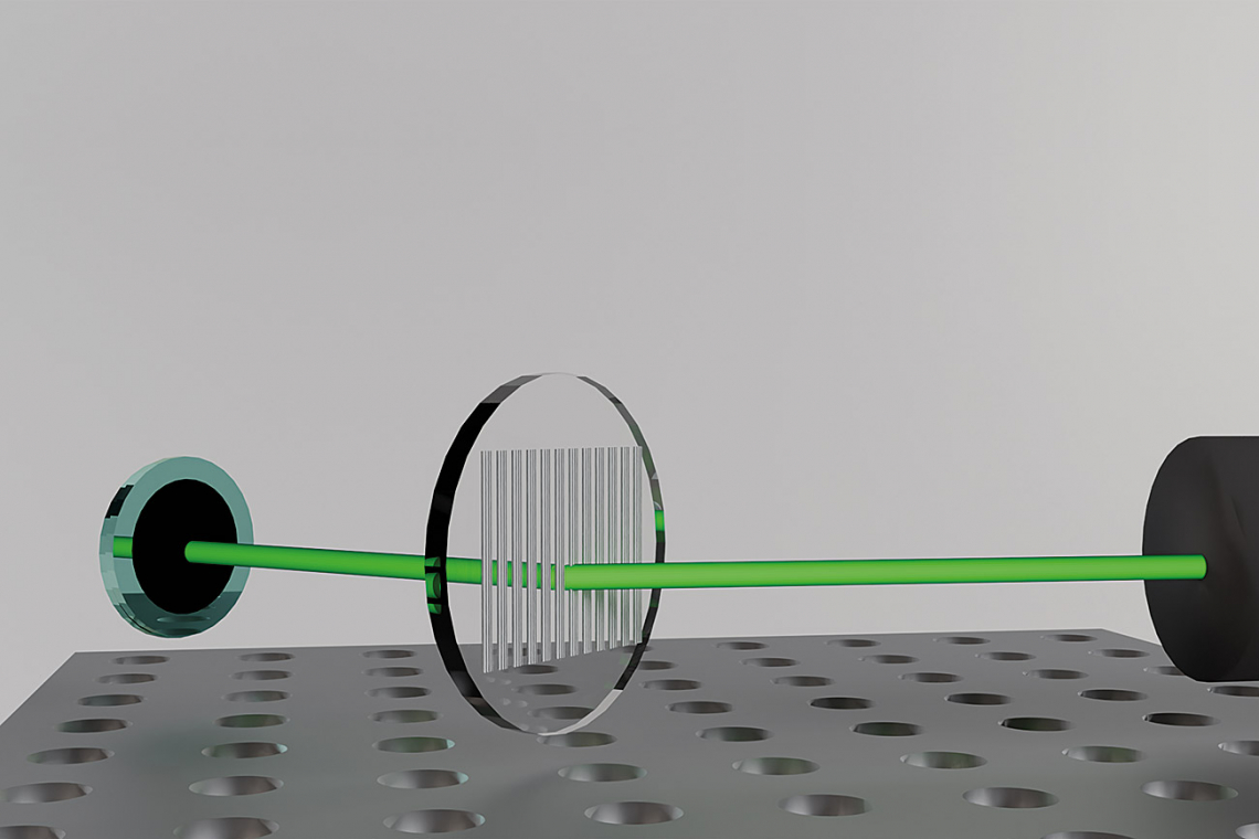 Fortschrittliche Lichtsteuerung: Ein Laser trifft auf ein Metagitter, das die Lichtwellen auch bei steilen Einfallswinkeln lenkt und so neue optische Anwendungen ermöglicht