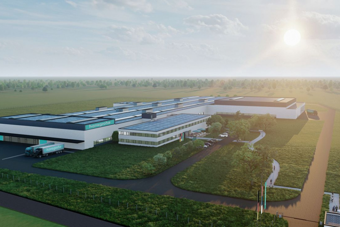 Planungsentwurf des neuen Werks für die Premiummarke Hansgrohe in Valjevo, Serbien - (Foto: Hansgrohe)
