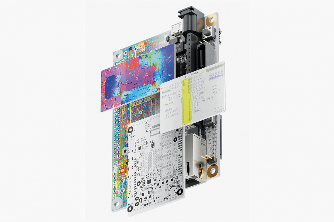 Konzeptdarstellung des Altium Designers auf der Webseite