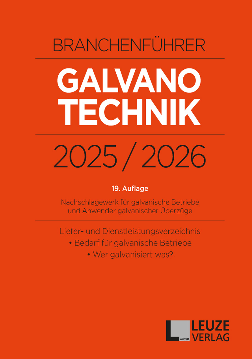 Branchenführer Galvanotechnik 19. Auflage 2025/2026