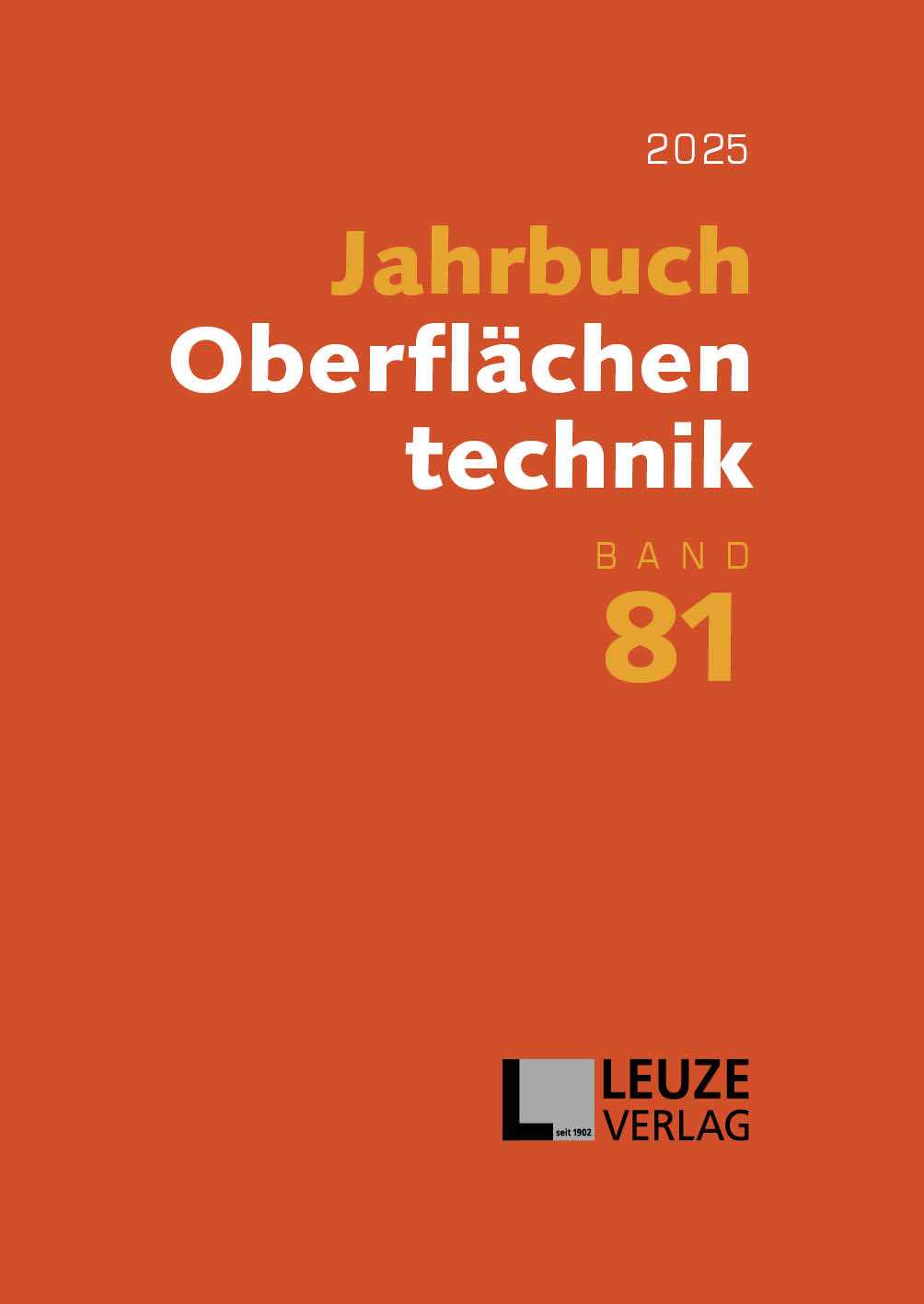 Jahrbuch Oberflächentechnik 2025, Band 81