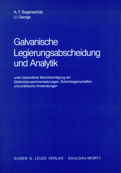 Galvanische Legierungsabscheidung und Analytik