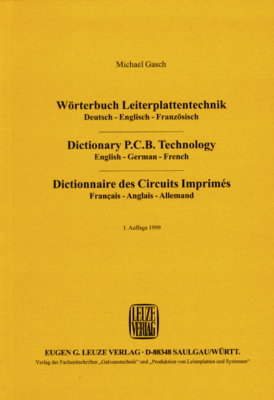 Wörterbuch Leiterplattentechnik DE/EN/FR