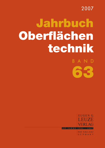 Jahrbuch Oberflächentechnik 2007, Band 63