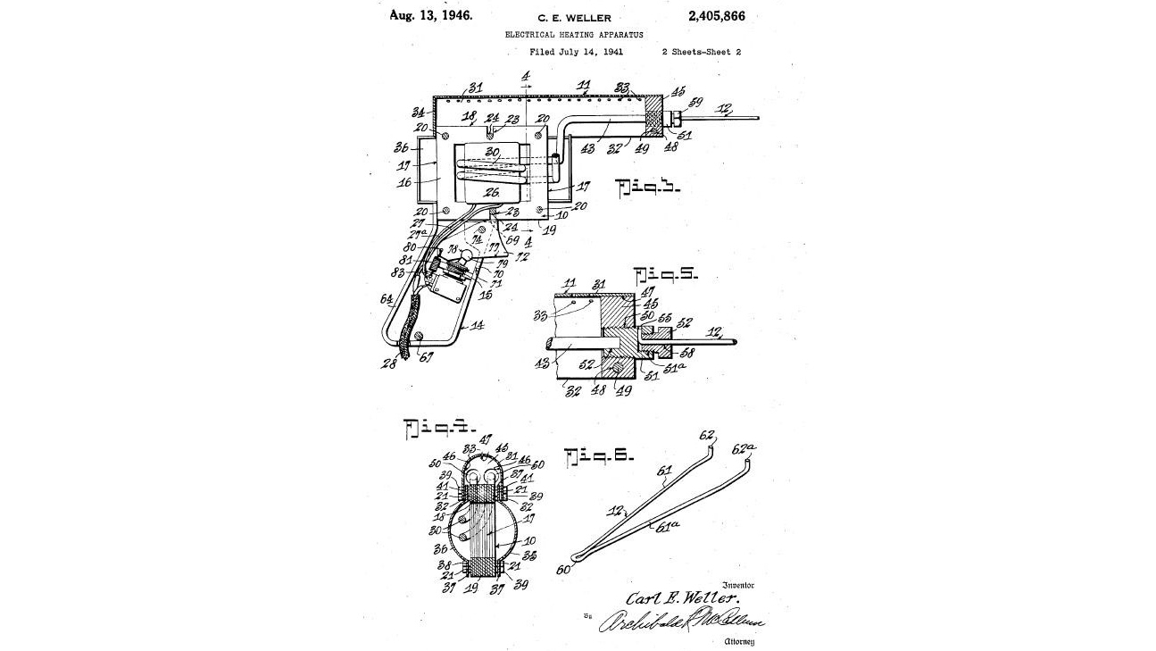 Weller feiert 80 Jahre patent auf Lötpistolen