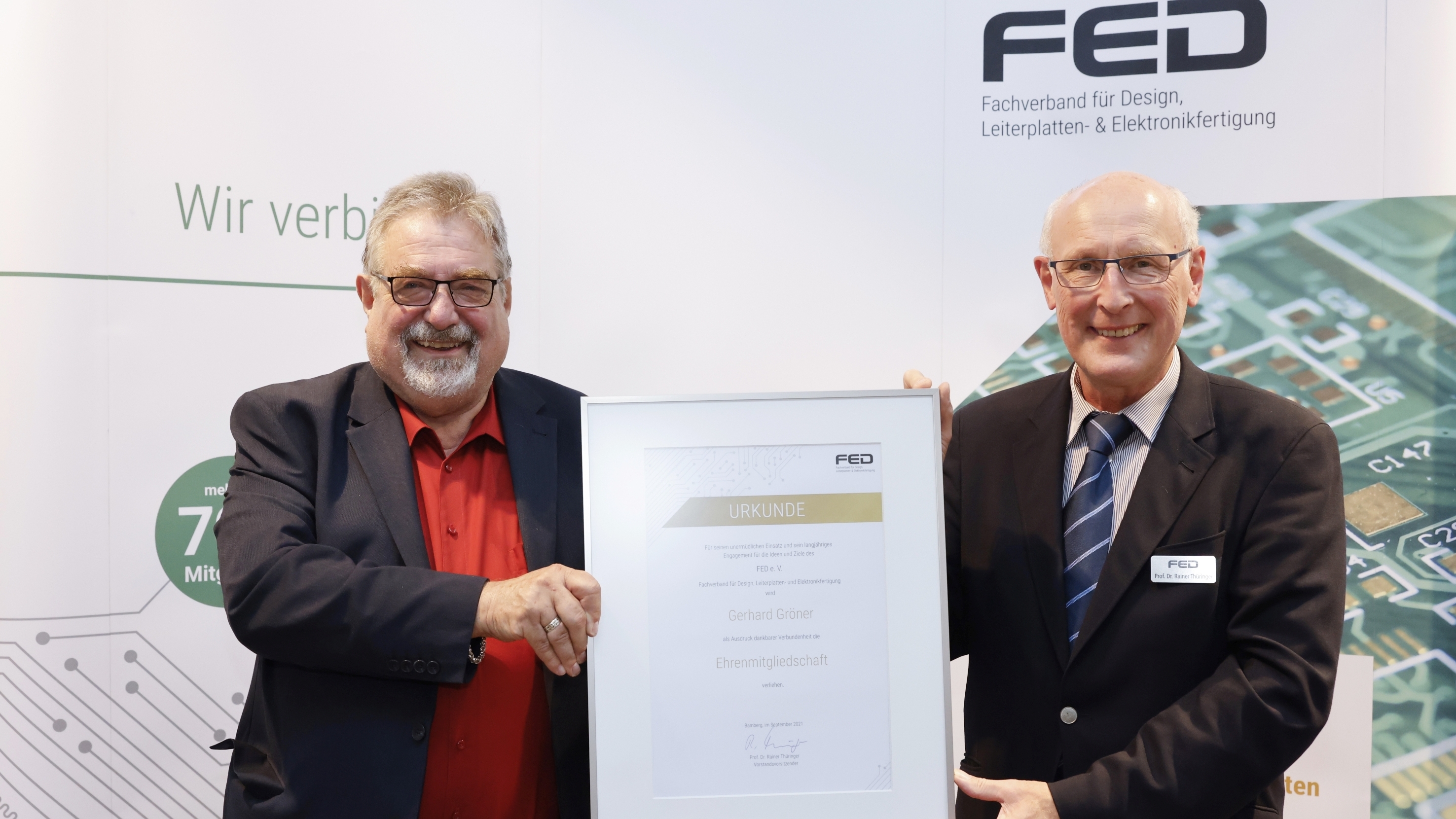 Gerhard Gröner Ehrenmitglied des FED