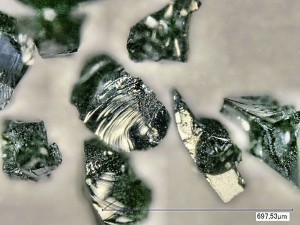 Abb. 6: Siliziumcarbid mit einer mittleren Korngröße von 0,18 mm