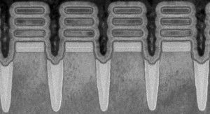Abb. 4: Einzelne Transistoren auf einem von IBM verwendeten „Nanosheet“