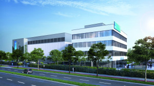 So soll die neue Jenoptik-Fabrik für Mikrooptiken in Dresden aussehen. Visualisierung: studiobrand.3dvisuals für Jenoptik