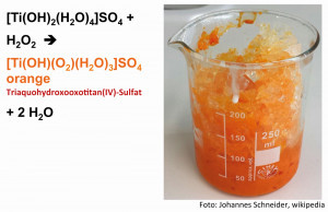 Abb. 3: Titan-Analyse als orangefarbener Peroxid-Komplex