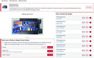 Abb. 3: Beispiel eines Referenzdesigns von ST Microelectronics mit Stückliste und Modellen