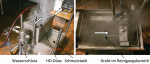 Abb. 2: HD-Dampf-Düse für chirurgische Drähte  