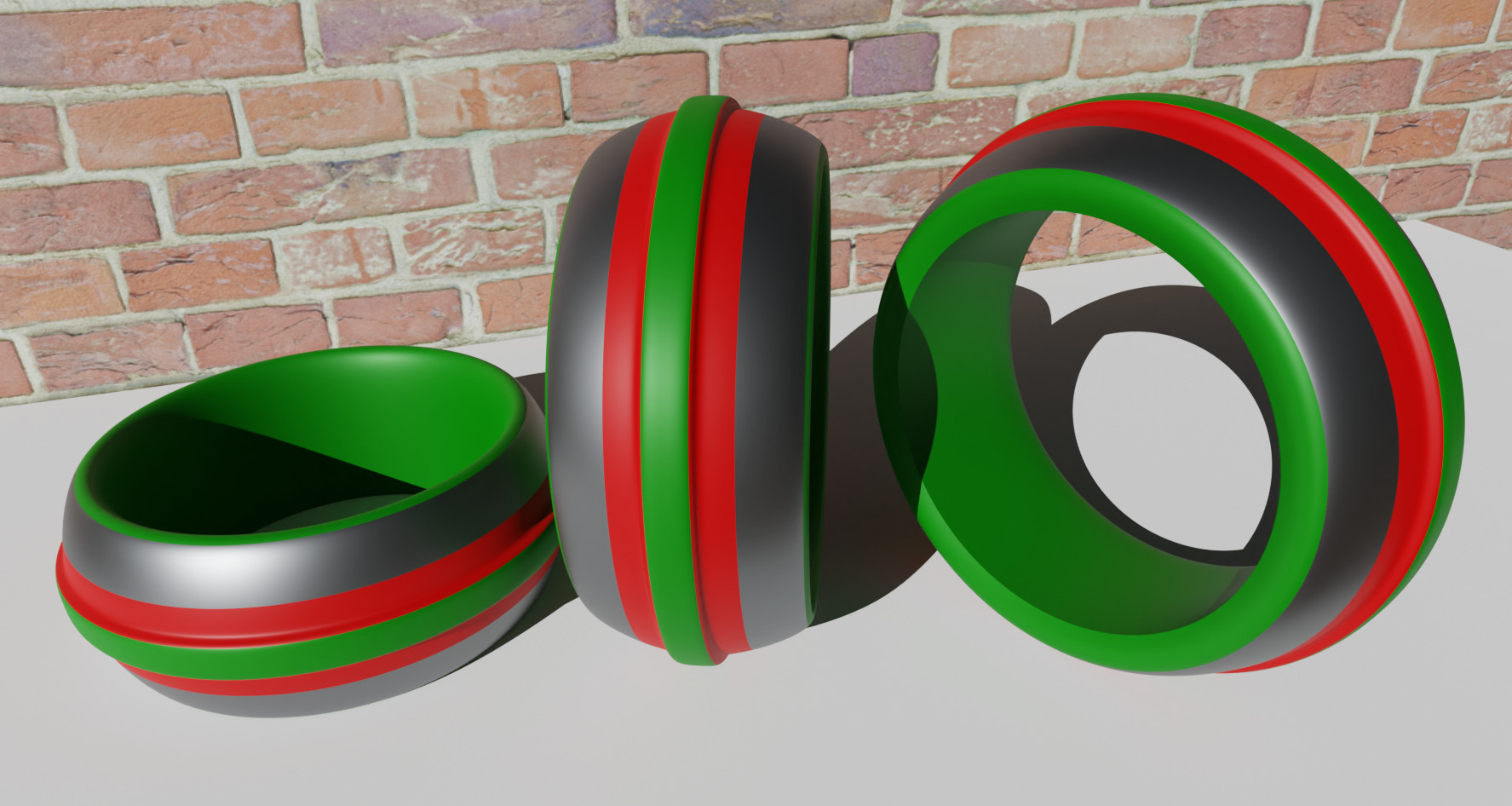 Abb. 4: 3D-Bild einer sehr komplexen Abdeckung. Grün ist ein Abdecklack, Rot ein Klebeband. Die grauen Flächen werden galvanisiert