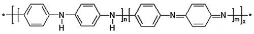 Abb. 1: Polyaniline-Strukturschema (PANI), n+m=1; x=Grad der Polymerisation [24]