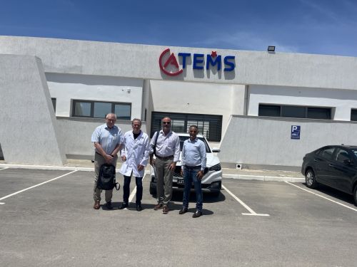 Dieter Weiss, Patrick Guerinel, Eric Miscoll und Belgacem Gnichi bei ATEMS