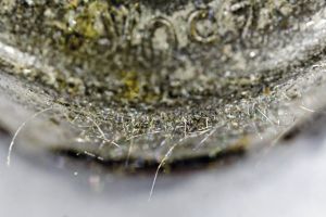 Tin Whiskers (Zinn-Dendriten) in einem Gitarrenverstärker