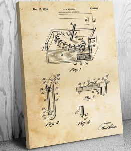 Edisons letztes Patent, im Jahr 1933 erteilt, war für einen Halter für die galvanotechnische Beschichtung von Diamanten