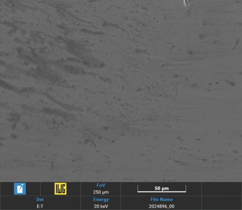 Abb. 7: Oberfläche einer Palladium-Zinn-Schicht nach SO2-Test
