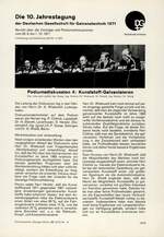 Die 10. Jahrestagung der Deutschen Gesellschaft für Galvanotechnik 1971