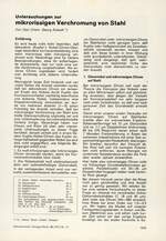 Untersuchungen zur mikrorissigen Verchromung von Stahl
