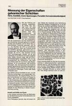 Messung der Eigenschaften galvanischer Schichten