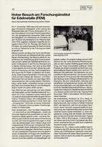 Hoher Besuch am Forschungsinstitut für Edelmetalle (FEM)