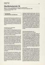 Oberflächentechnik '93 – Teil 2