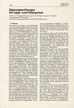 Eignungsprüfungen für Läpp- und Polierpulver