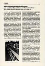 Mikrocomputergesteuerte Bandanlage
zum selektiven Galvanisieren von Kontaktmaterial