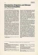 Chemisches Entgraten und Glänzen von Eisenwerkstoffen