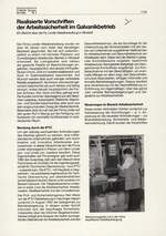 Realisierte Vorschriften der Arbeitssicherheit im Galvanikbetrieb