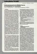 Elektrophotographische Bildübertragung
zur Herstellung von Leiterplatten