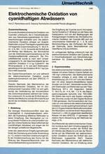 Elektrochemische Oxidation von cyanidhaltigen Abwässern