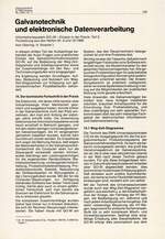 Galvanotechnik und elektronische Datenverarbeitung