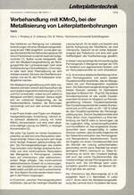 Vorbehandlung mit KMn04 bei der Metallisierung von Leiterplattenbohrungen – Teil 2