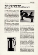 RUTHENIA - eine neue galvanische Hartedelmetallschicht