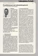 Prozeßlenkung in der Leiterplattengalvanik