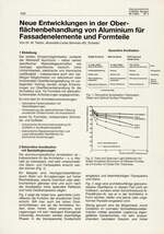 Neue Entwicklungen in der Oberflächenbehandlung von Aluminium für Fassadenelemente und Formteile