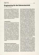 Engineering für die Galvanotechnik