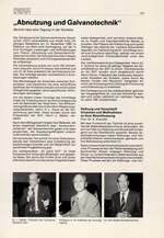 „Abnutzung und Galvanotechnik“