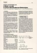 Analyse und Verhalten von 2-Butin-1,4-diol in einem Nickelsulfamat-Elektrolyten