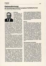 Galvanoformung als Herstellungsmethode komplexer Hohlleiterformen