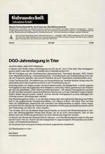 DGO-Jahrestagung in Trier