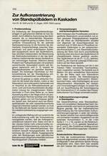 Zur Aufkonzentrierung von Standspülbädern in Kaskaden